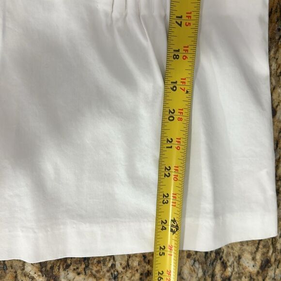 Theory White Carrian Precise Short Sleeve Peplum Blouse Top Size L - Picture 9 of 9